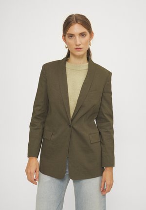 SHAWL - Blazer - dark olive