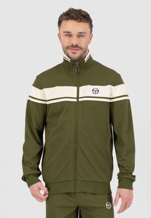 DAMARINDO TRACKTOP - Zip-up sweatshirt - sphagnum/gardenia