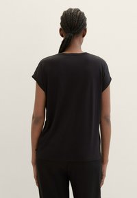 TOM TAILOR DENIM FLUENT TEE - T-Shirt basic - deep black