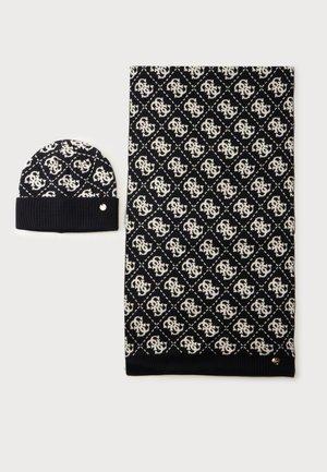Guess, SET - Плетена шапка - black