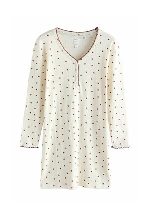 POINTELLE LONG SLEEVE - Nachthemd - cream heart