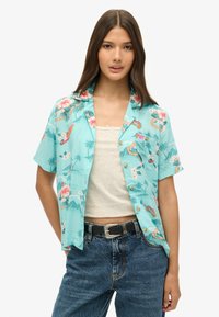 VINTAGE BEACH RESORT - Hemdbluse - aloha hawaiian aqua