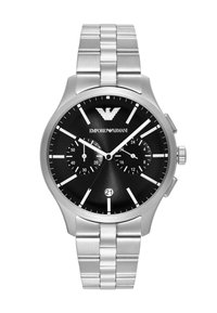 EMPORIO ARMANI MEN TRADITIONAL WATCHES DARIO - Hodinky se stopkami - silver
