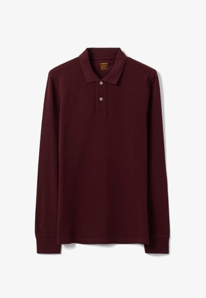 OVS, LONG-SLEEVED PIQUÉ POLO SHIRT, REGULAR FIT - Poloshirt - claret red