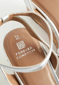 Next FOREVER COMFORT DOUBLE STRAP REGULAR WIDE FIT - Espadrille - silver