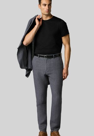 MERCERIZED CREWNECK - T-Shirt basic - black