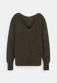 YAS Strickpullover - olive