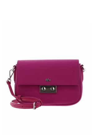 Lacoste, FLAP CROSSOVER BAG - Cross body bag - rubine