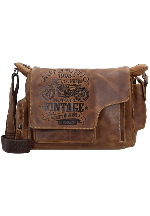 VINTAGE CAFE-RACER MESSENGER  - Umhängetasche - braun