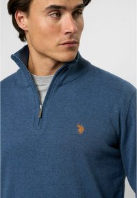 U.S. Polo Assn. BRISON HALF ZIP - Pulóver - vintage indigo melange