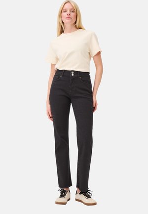 STRAIGHT HIGH RISE - Jeans slim fit - washed out black