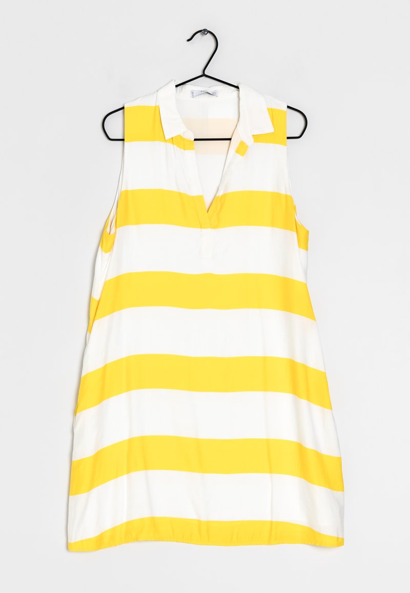 Mango Robe de jour - white/yellow