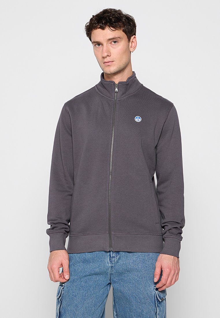 North Sails Sweater met rits grijs