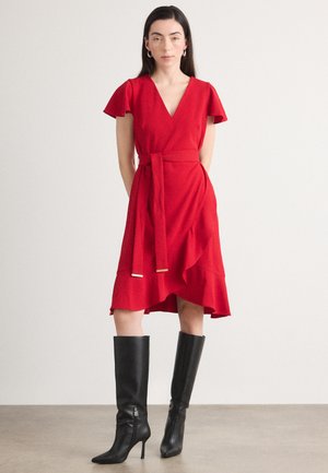 FLUTTER FAUX WRAP - Jerseykjole - scarlet