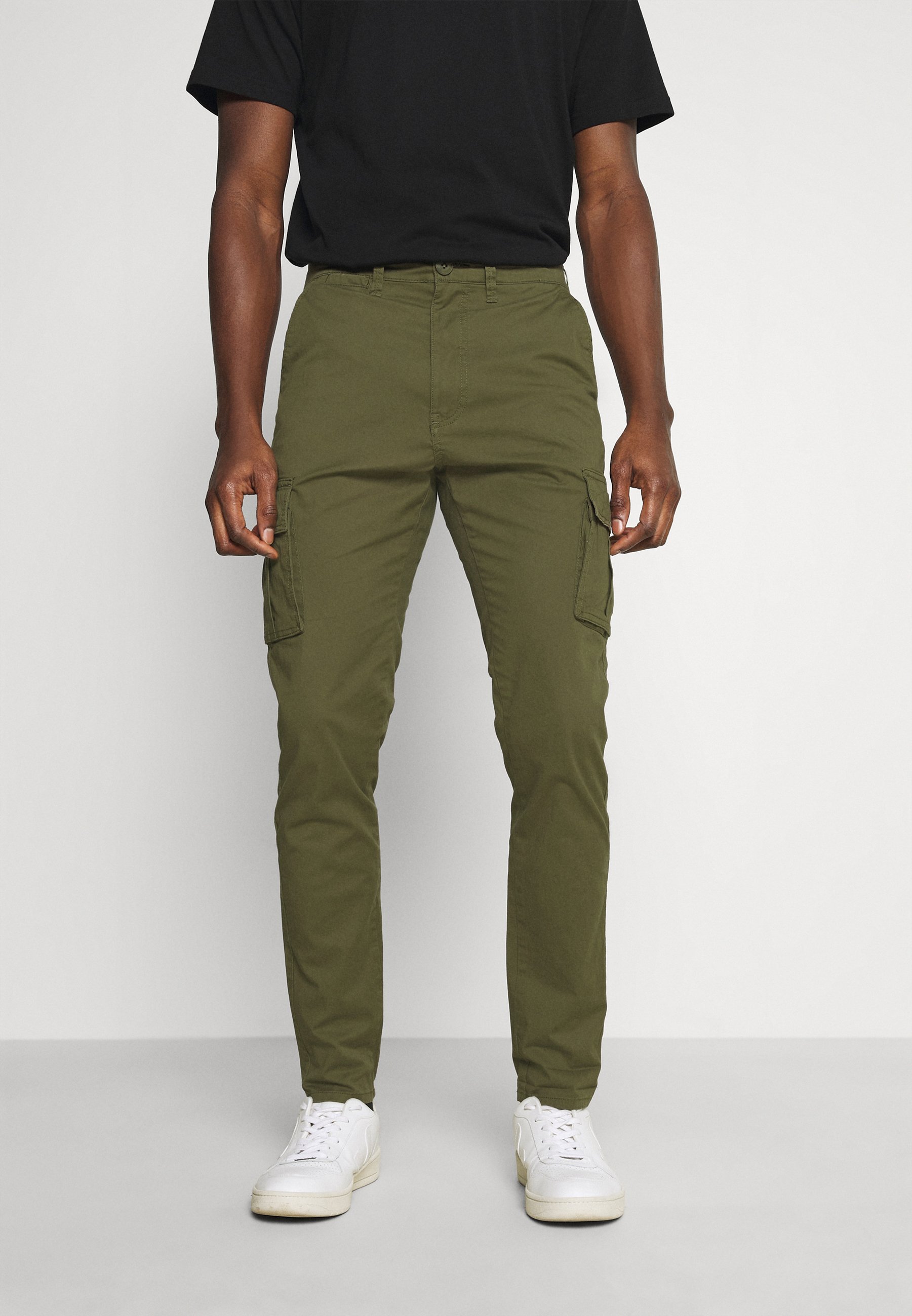 Solid Truc Cargo Firm Waist Cargo Trousers Ivy, Men's, Size: 28x30, Green