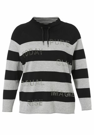 GESTREIFTER FEIN - Strickpullover - grau