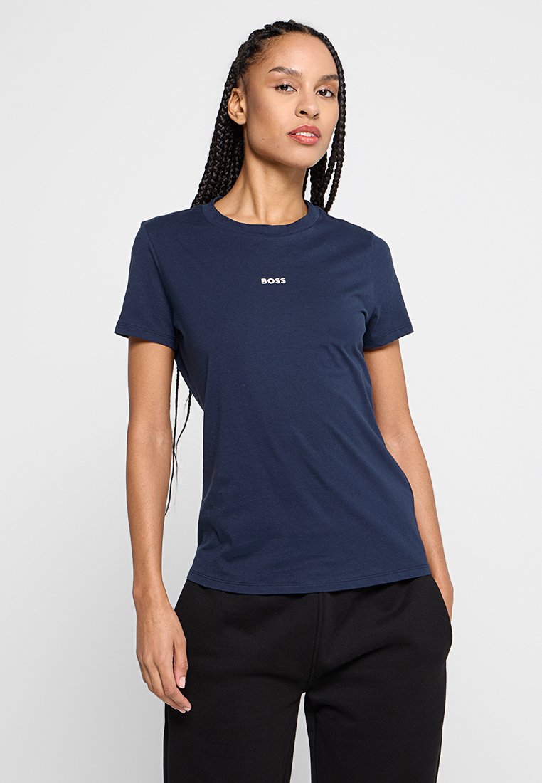 Boss T-shirt basic donkerblauw Boss T-shirt basic donkerblauw