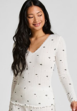 LONG-SLEEVED - Pyjamashirt - white