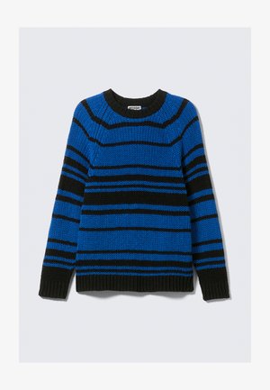 Weekday STRIPED SWEATER - Pullover - blue