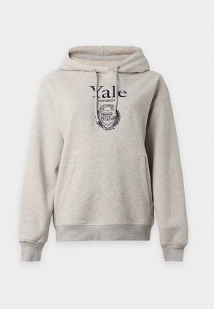 GANT, YALE GRAPHIC HOODIE - Hættetrøje - grey melange