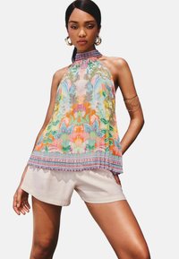 Lipsy REGULAR FIT - PRINTED HALTER NECK - Blůza - orange