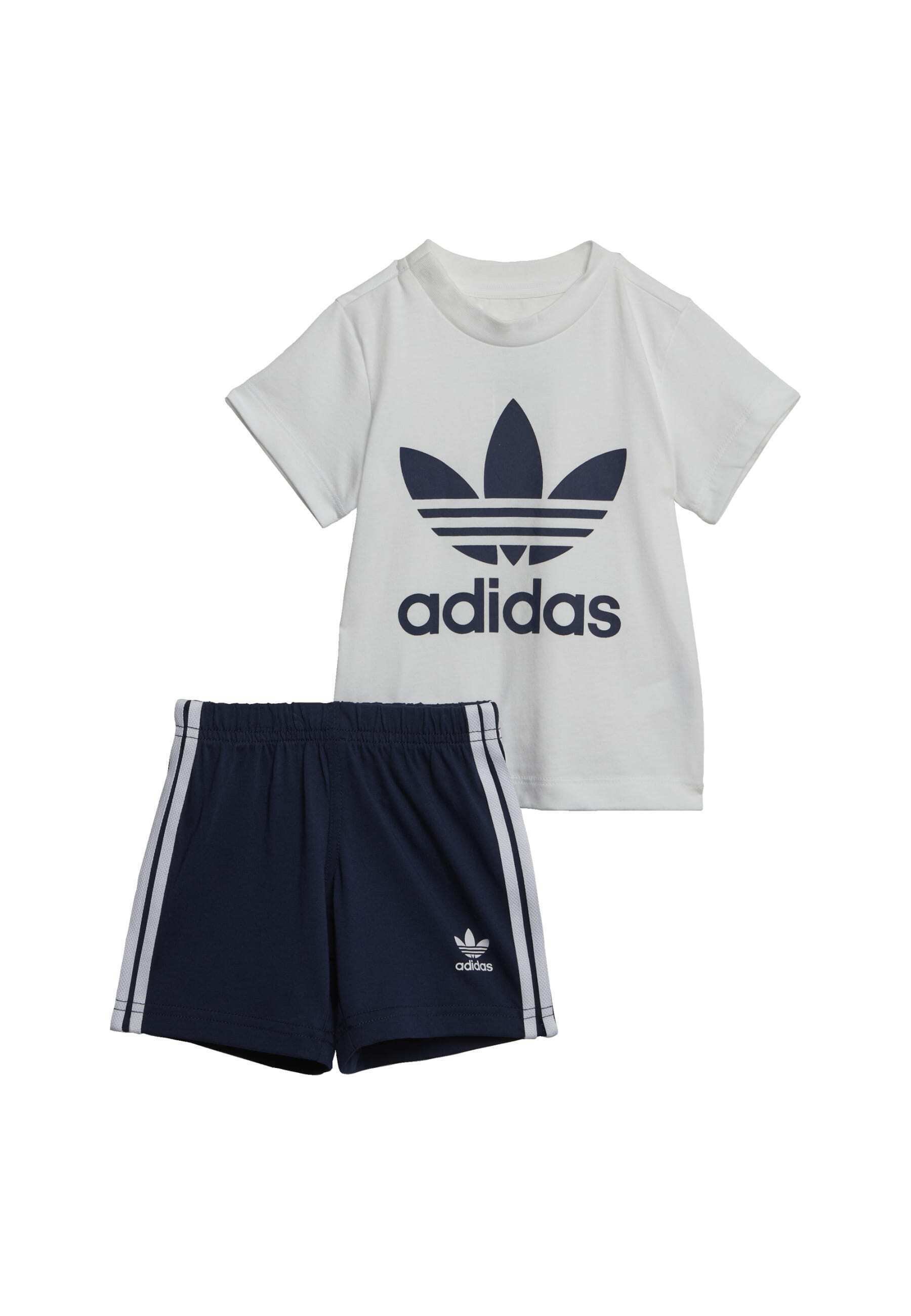 adidas crop top and shorts set
