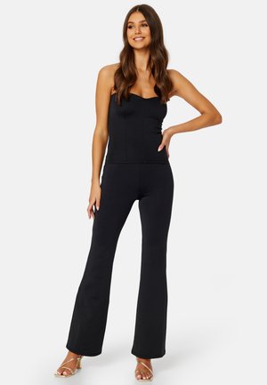 LOW WAIT JERSEY TROUSERS - Pantalon classique - black