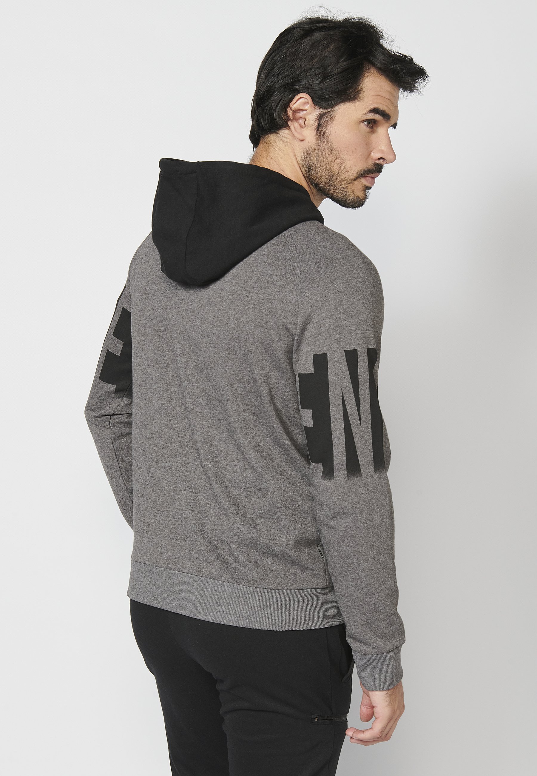 K-Way Felpa Uomo Beige Rainer Spacer con Cappuccio e Zip