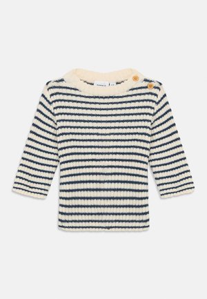 NBMOSTRIPE UNISEX - Pullover - insignia blue/cloud dancer