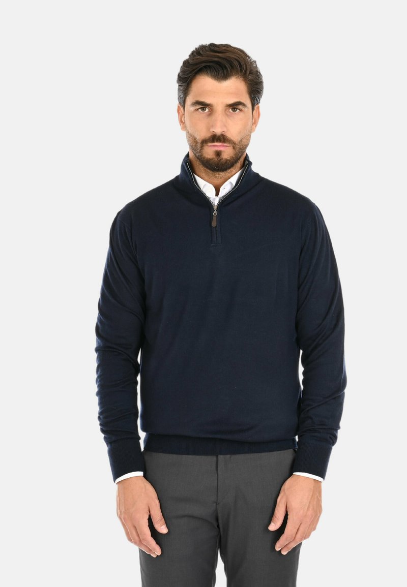 Ciabalù MEZZA ZIP - Maglione - blu