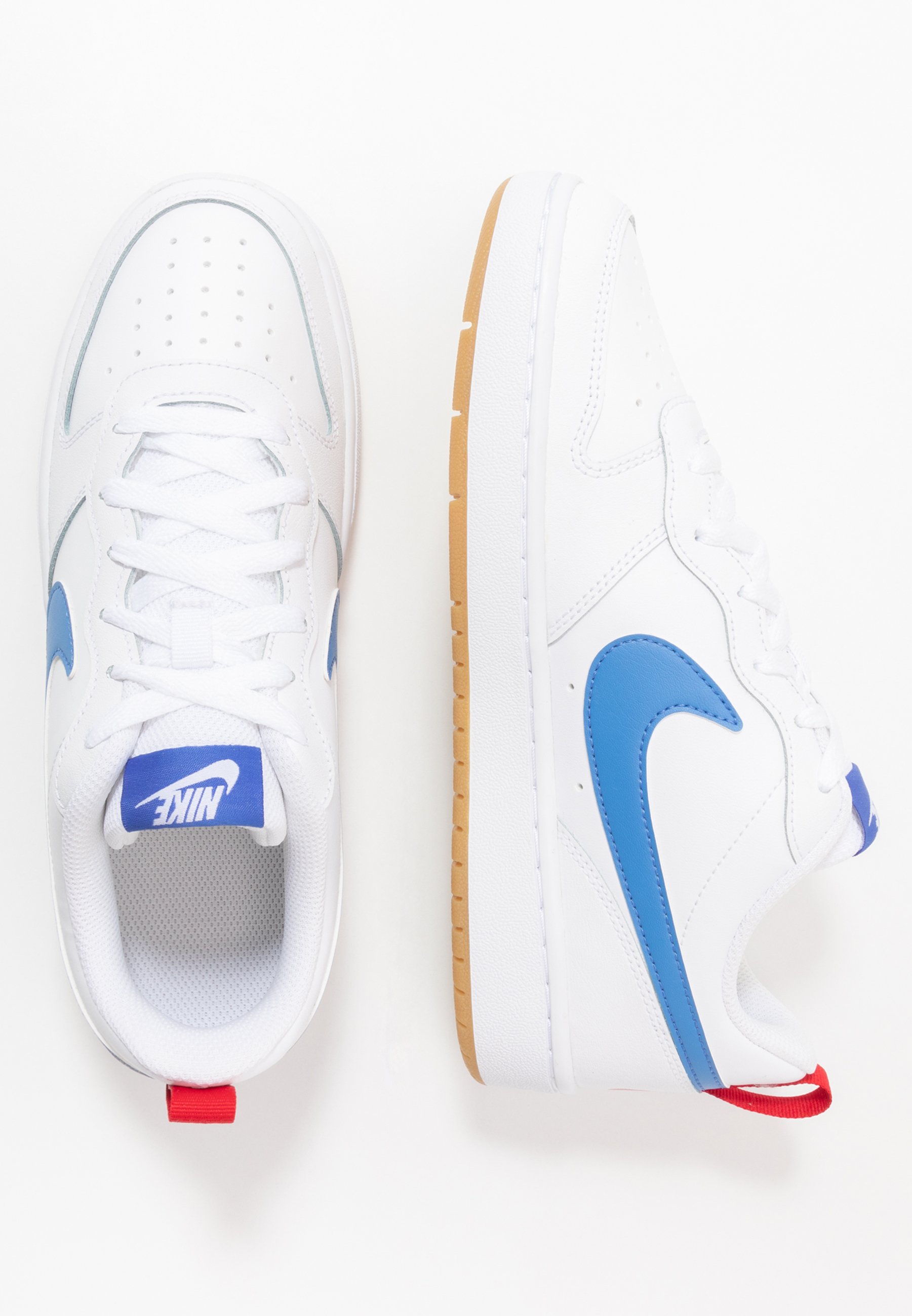 Nike Sportswear COURT BOROUGH 2 - Zapatillas - white/pacific  blue/university red/light brown/blanco - Zalando.es