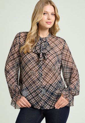 Luisa Viola, CAMICIA IN CREPON STAMPATO - Overhemdblouse - bordeaux