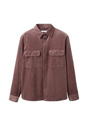 Manšestrová košile v barvě šeříku, s předním zapínáním na knoflíky, dvěma kapsami na prsou a dlouhými rukávy s manžetami na knoflíky. Měkká, strukturovaná látka.