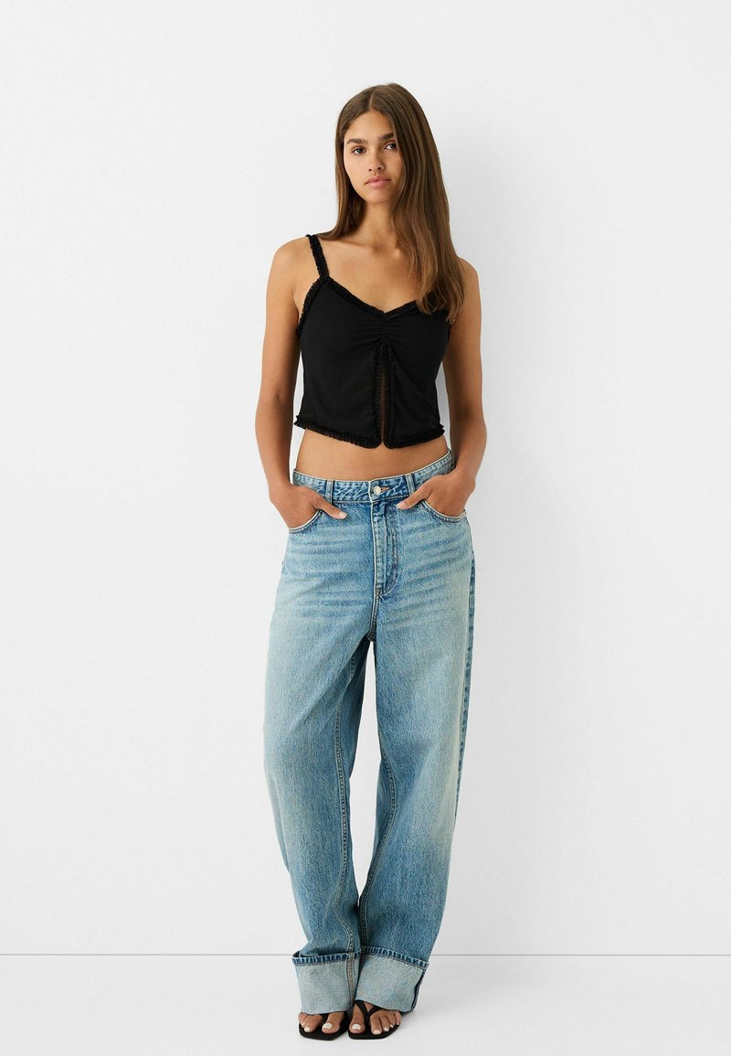 Bershka Top zwart Bershka Top zwart