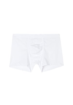 Witte boxershorts van zacht katoen, met een gevormde pouch, elastische tailleband en een glad, minimalistisch ontwerp.