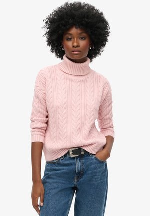 Superdry & Co ROLL NECK - Jumper - nappa pink twist