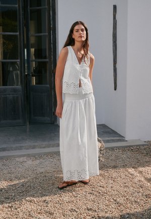 Next, REGULAR FIT - CROCHET TRIM WAISTCOAT  . - Top - ecru