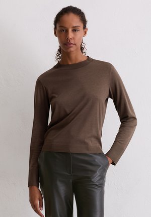 LUXURY LONGSLEEVE REGULAR - Maglietta a manica lunga - shaded brown