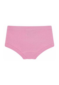 Slip in cotone rosa, con una texture liscia, fascia elastica in vita e cuciture rinforzate. Offre un design a copertura totale per il massimo comfort.