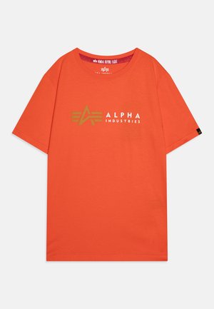 LABEL KIDS TEENS UNISEX - Marškinėliai su spaudiniu - boost orange