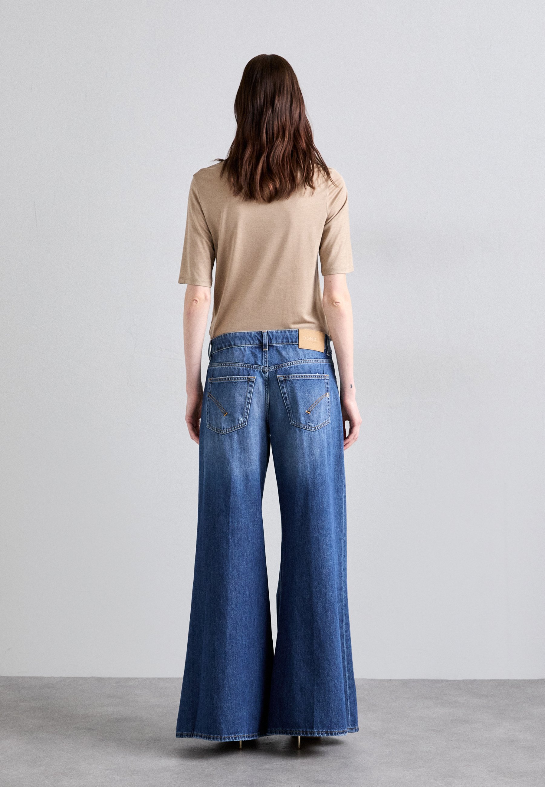 パンツ DONDUP MARLEN - Wide leg jeans Jeans Marlen wide leg in bull fisso cotone e lyocell da