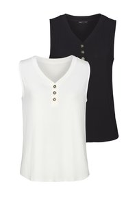 2 PACK - Top - creme schwarz