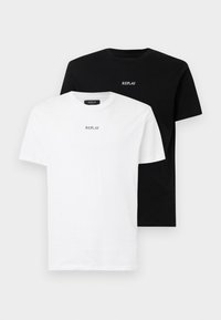 2 PACK - T-paita - white/black
