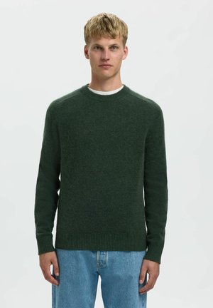 SLHRAI CREW NECK - Maglione - deep forest
