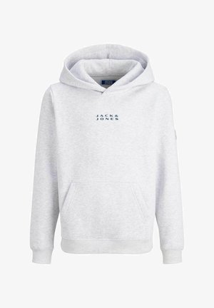 Pulover s kapuco - white melange