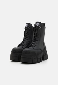 Buffalo GOSPHER LACE UP MID - Fűzős bokacsizmák - black