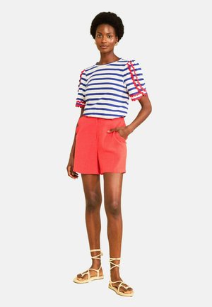 Love & Roses, REGULAR FIT - CREW NECK RIC RAC SLEEVE SCALLOP T-SHIRT  . - Print T-shirt - blue stripe