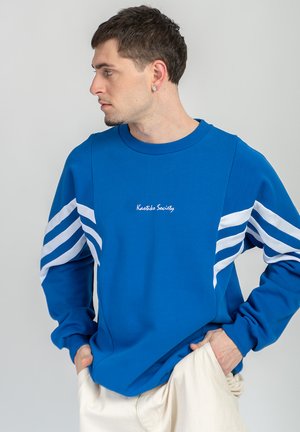 Kaotiko CREW CHAD SOCIETY UNISEX - Sweatshirt - royal/white