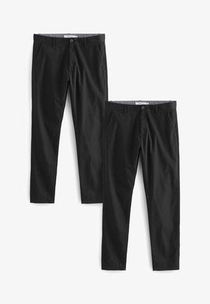 2 PACK SLIM FIT STRETCH - Chinos tipa bikses - black black