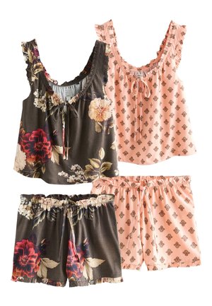 Next, REGULAR FIT - SET 2 PACK - Pyjamas - chocolate brown peach